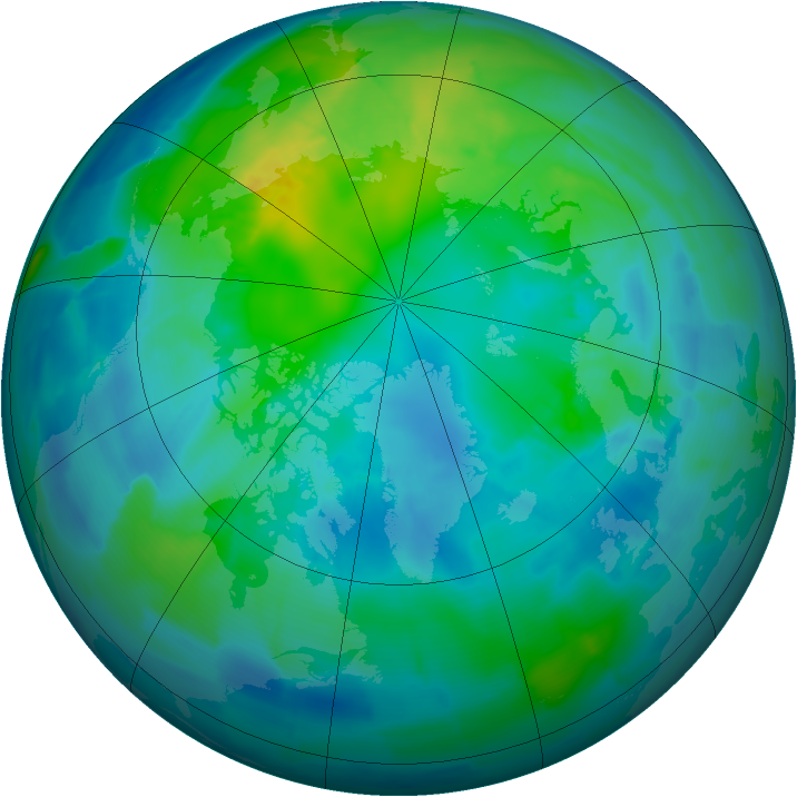 Arctic ozone map for 18 October 2013